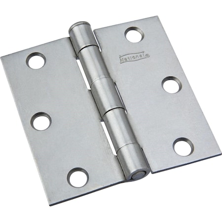 National 3 In. Square Plain Steel Broad Door Hinge N139808